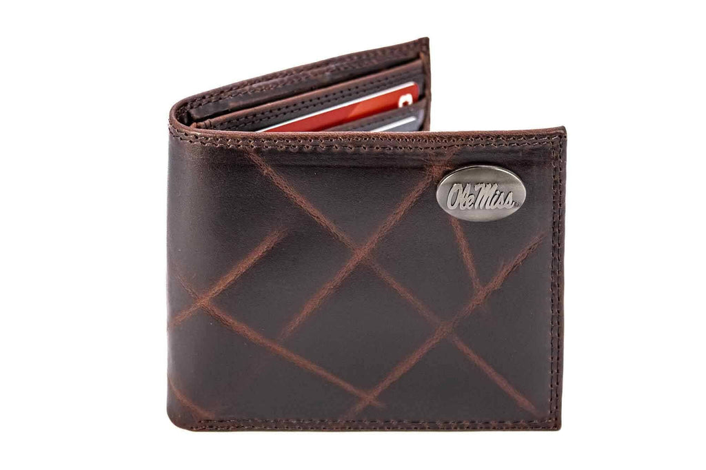 Ole Miss Rebels Men's Collegiate Bifold Leather Wallet.