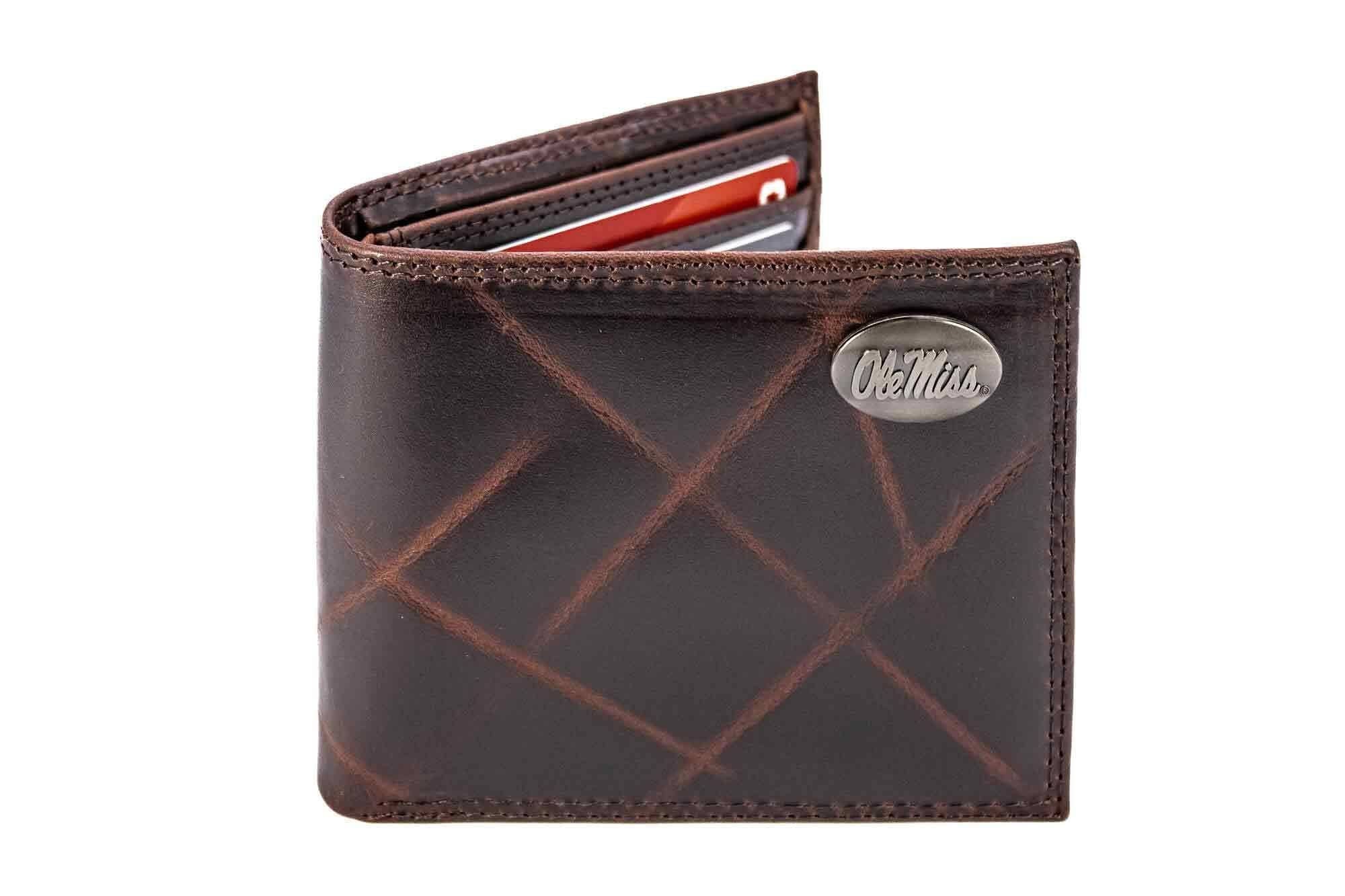 Ole Miss Rebels Men's Collegiate Bifold Leather Wallet.