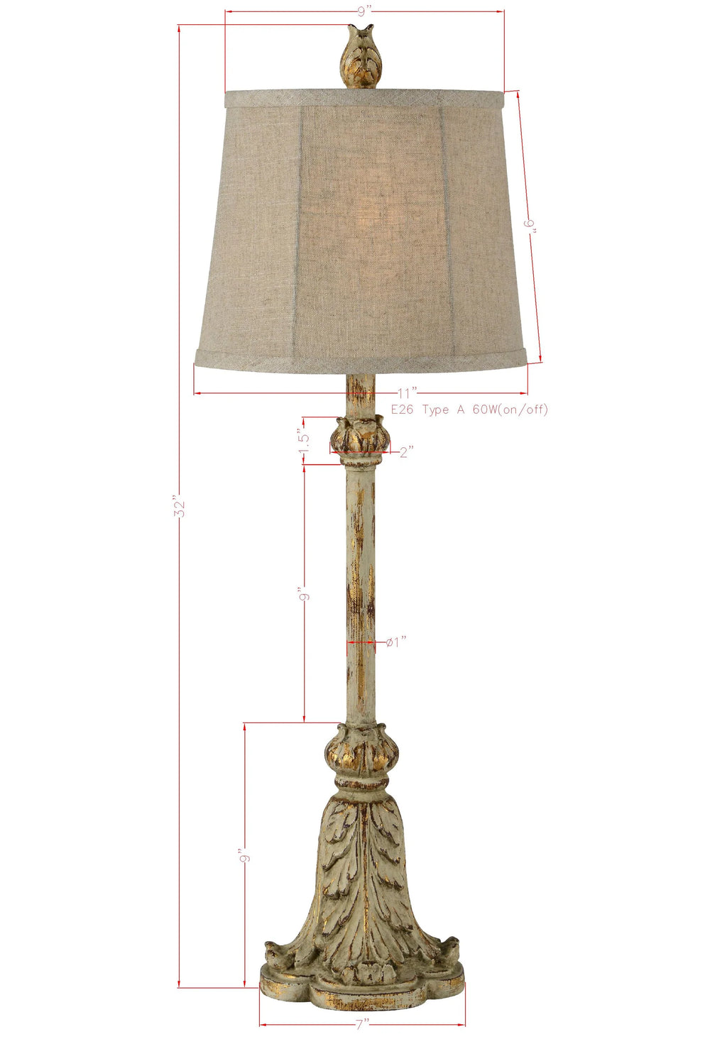 Tiffany Buffet Lamp