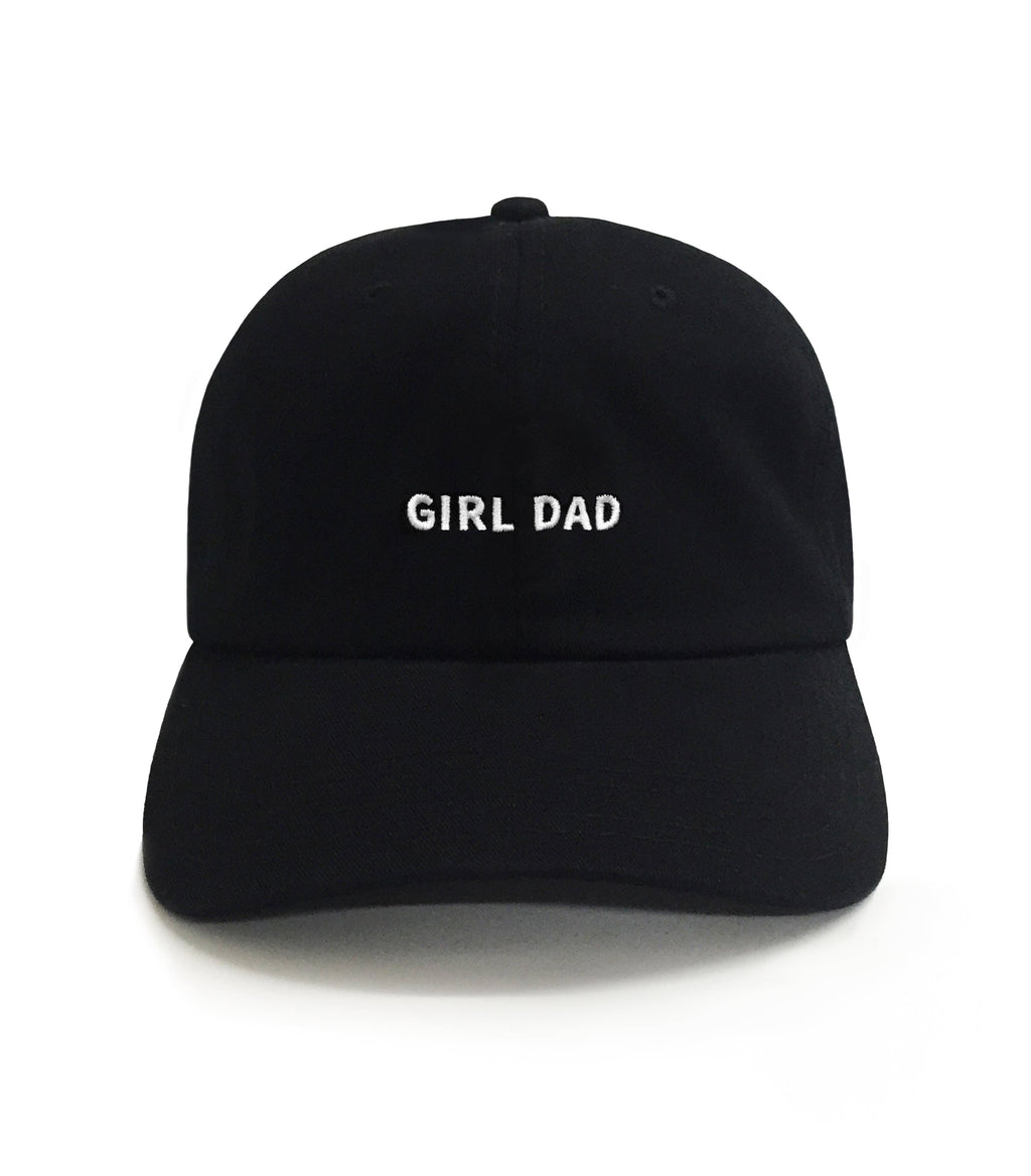 Girl Dad Embroidered Dad Hat - Black Cotton Gift