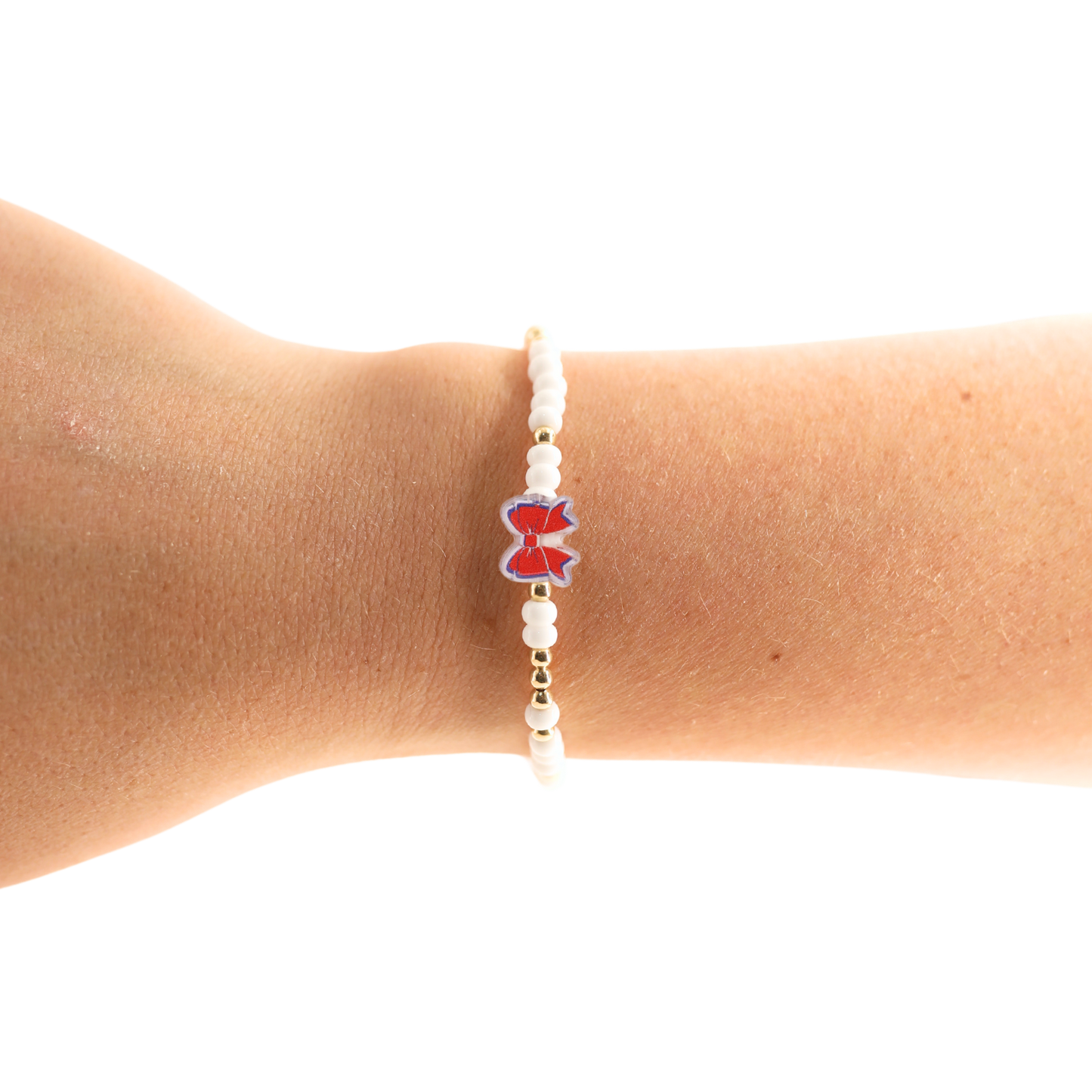 Red and Blue Bow Bracelet