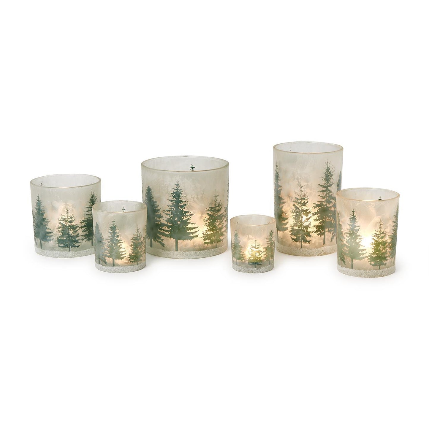 winter forest candleholder