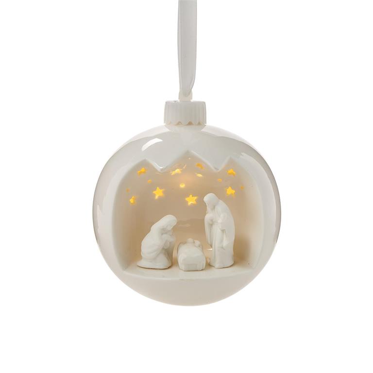 nativity light up ornament