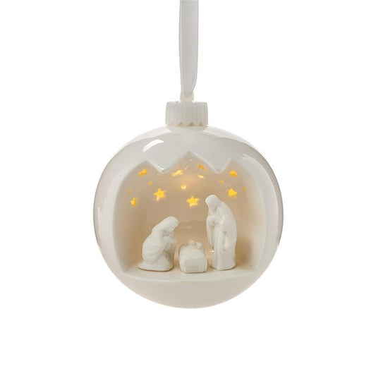 nativity light up ornament