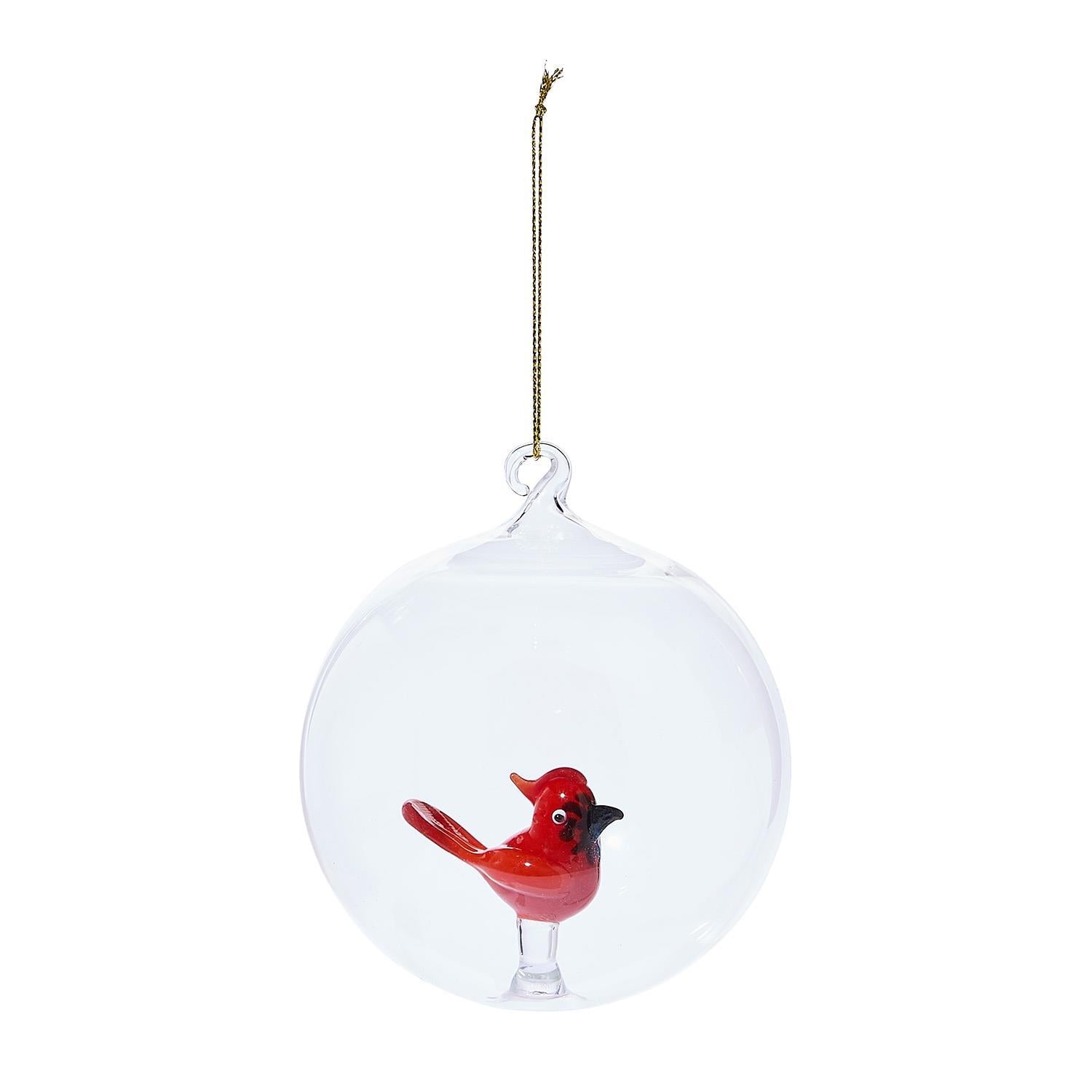 Cardinal Glass Ornament