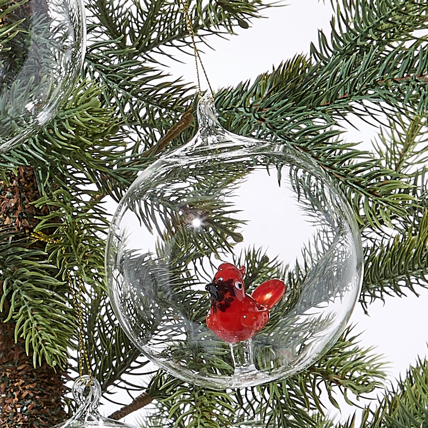 Cardinal Glass Ornament