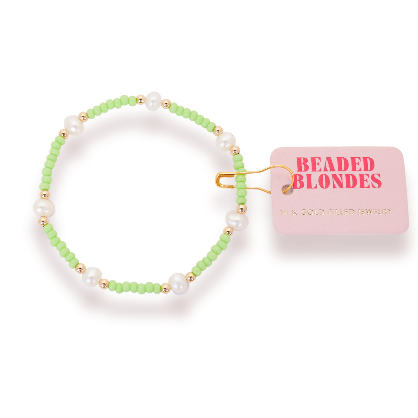 Pastel Green Pearl Bracelet