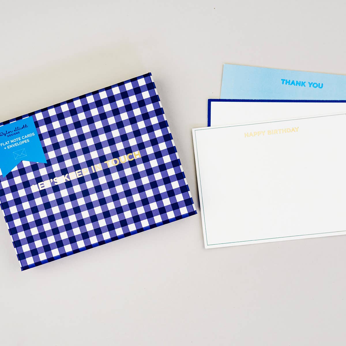 Gingham + Stars Boxed Greeting Cards