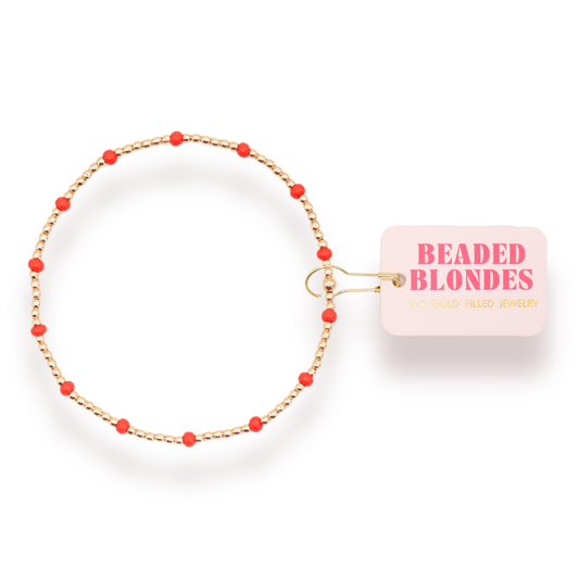 Bright Red Dainty Poppi Bracelet