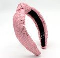Kid and Tween Pink Sequin Knotted Headband