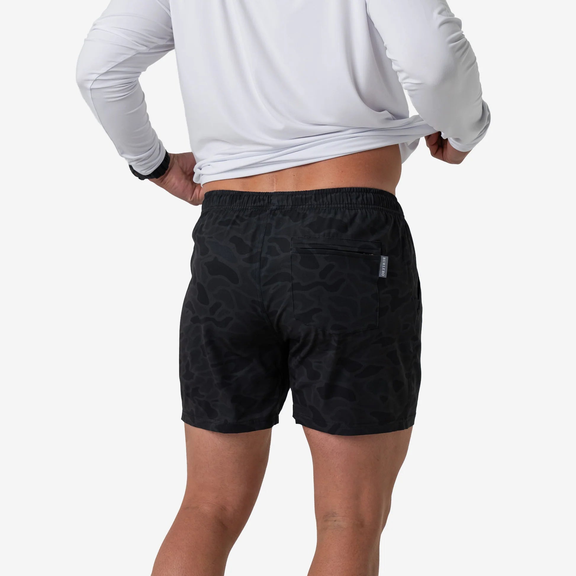 Black Camo Athletic Short