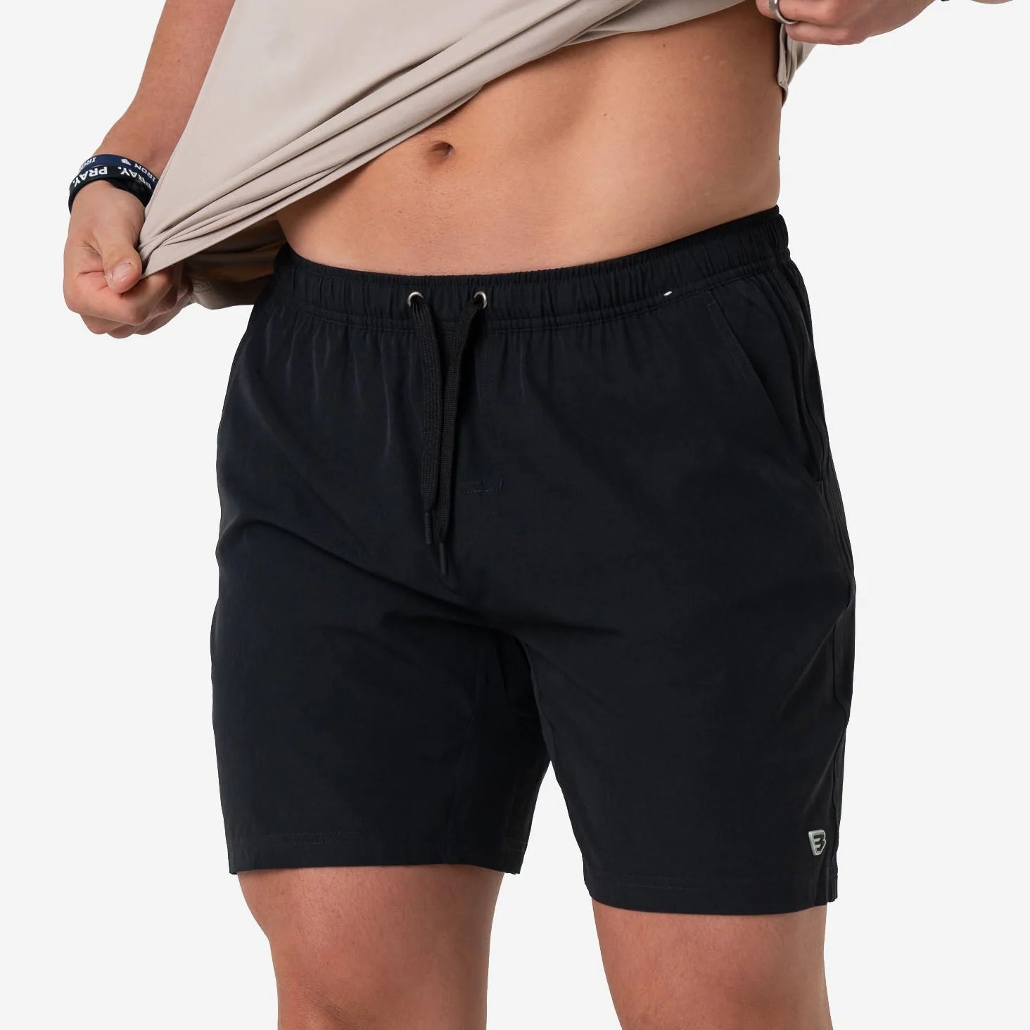 Heather Black Athletic Short