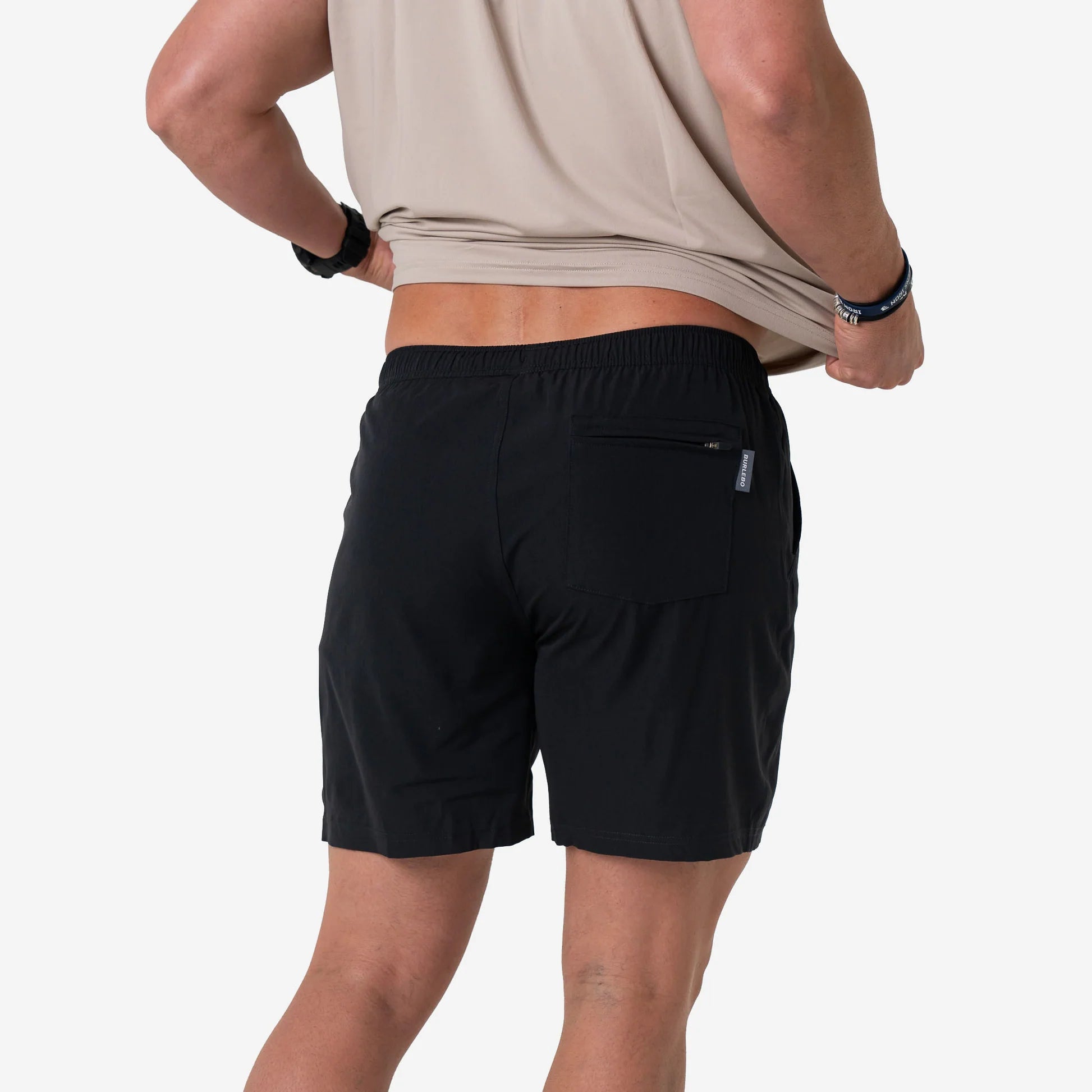 Heather Black Athletic Short
