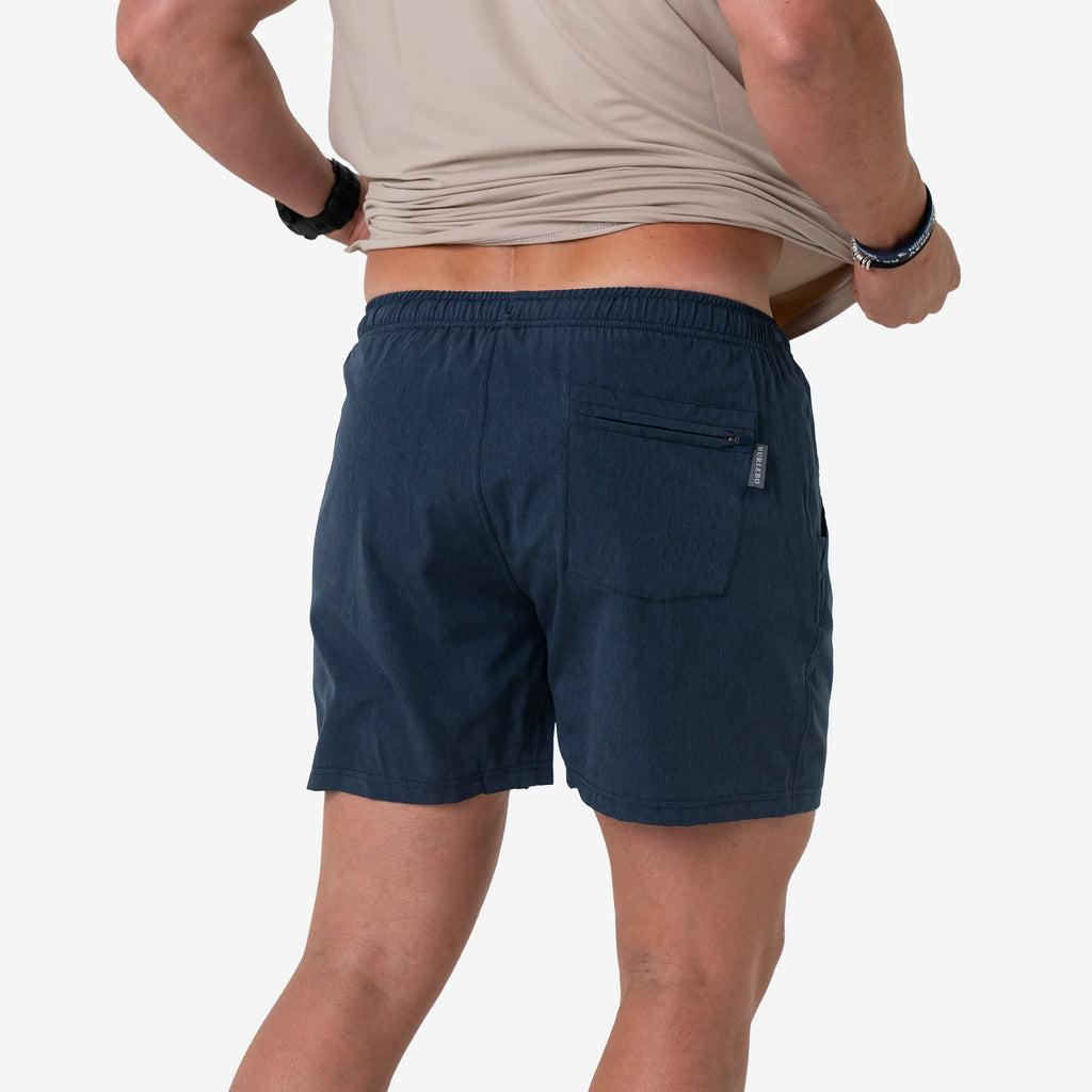 Heather Navy Athletic Short