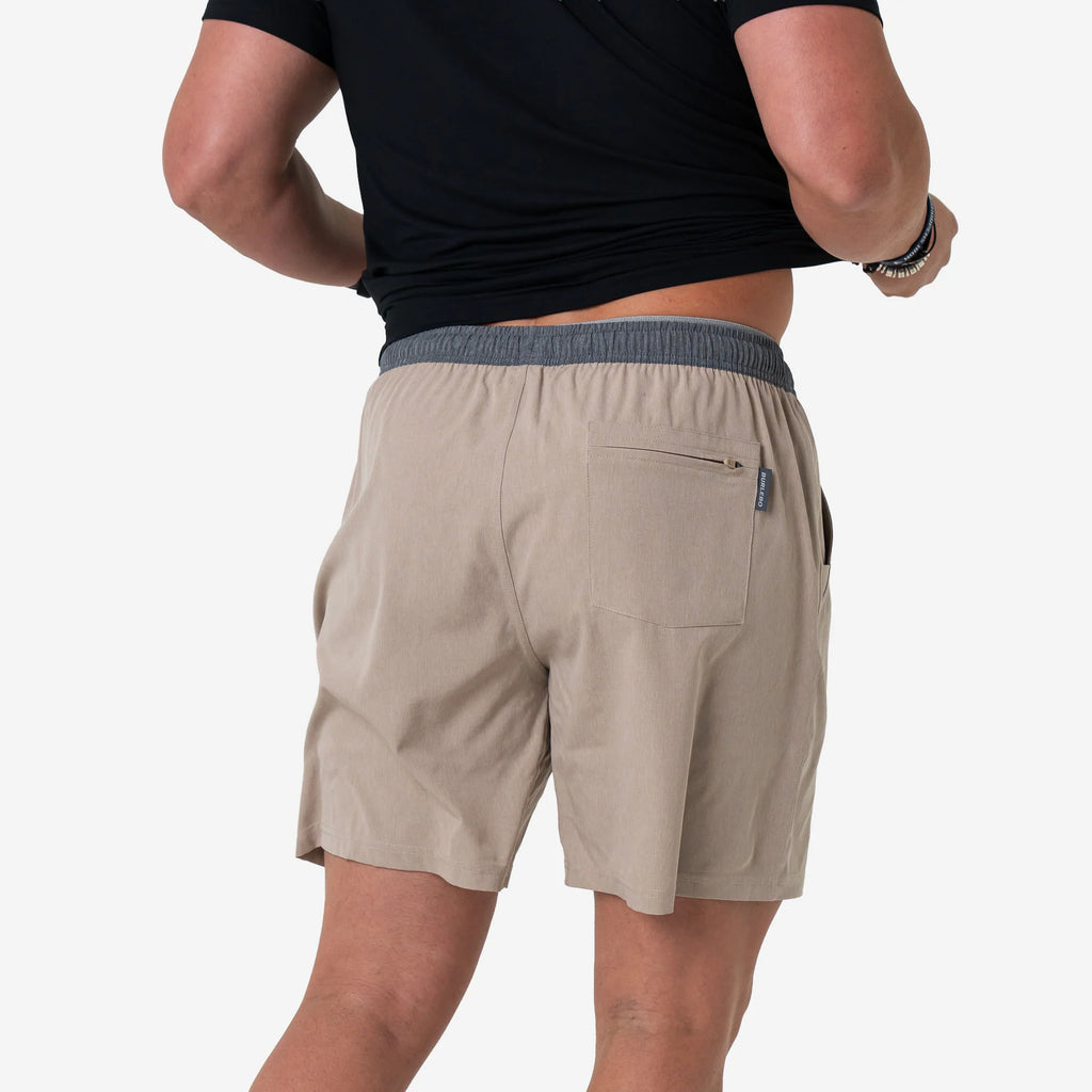 Heather Khaki Athletic Short
