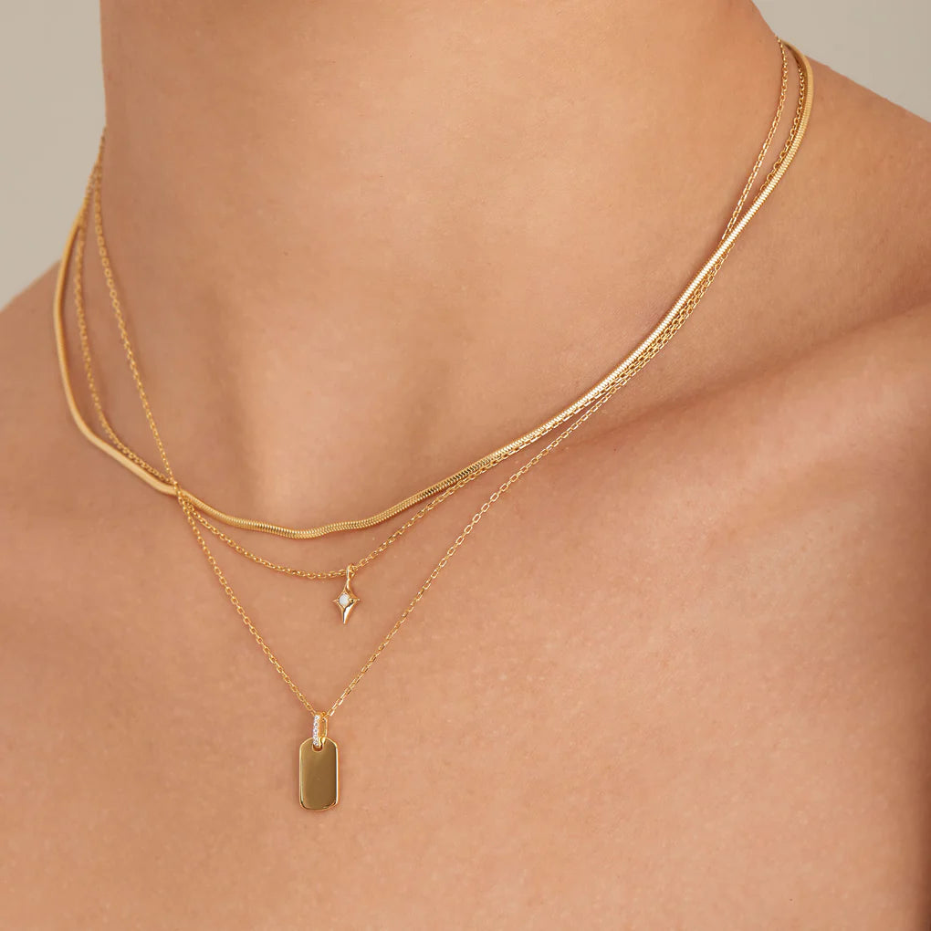 gold snake chain necklace