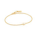 optic white enamel disc gold bracelet