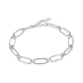 silver cable connect chunky chain bracelet