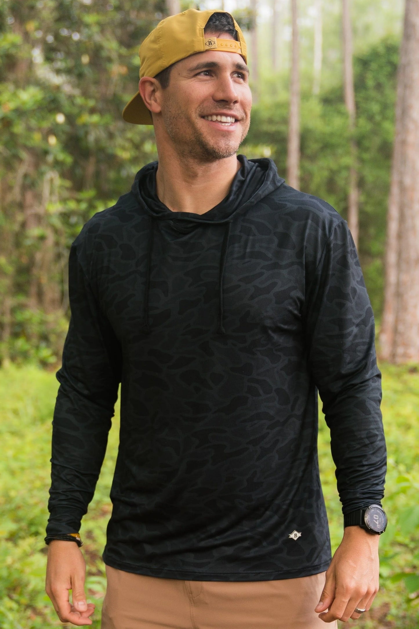 black camo performance hoodie