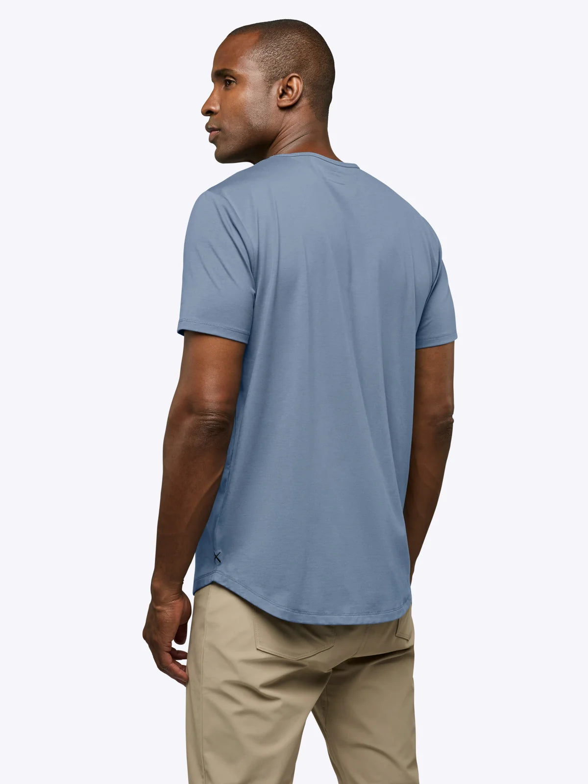 Cadet Blue AO Curve Hem Tee