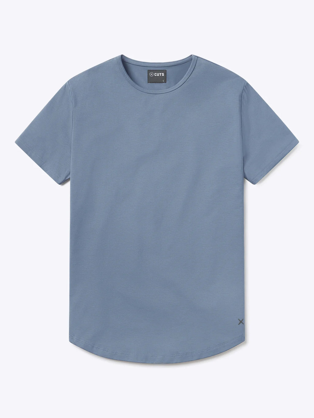 Cadet Blue AO Curve Hem Tee