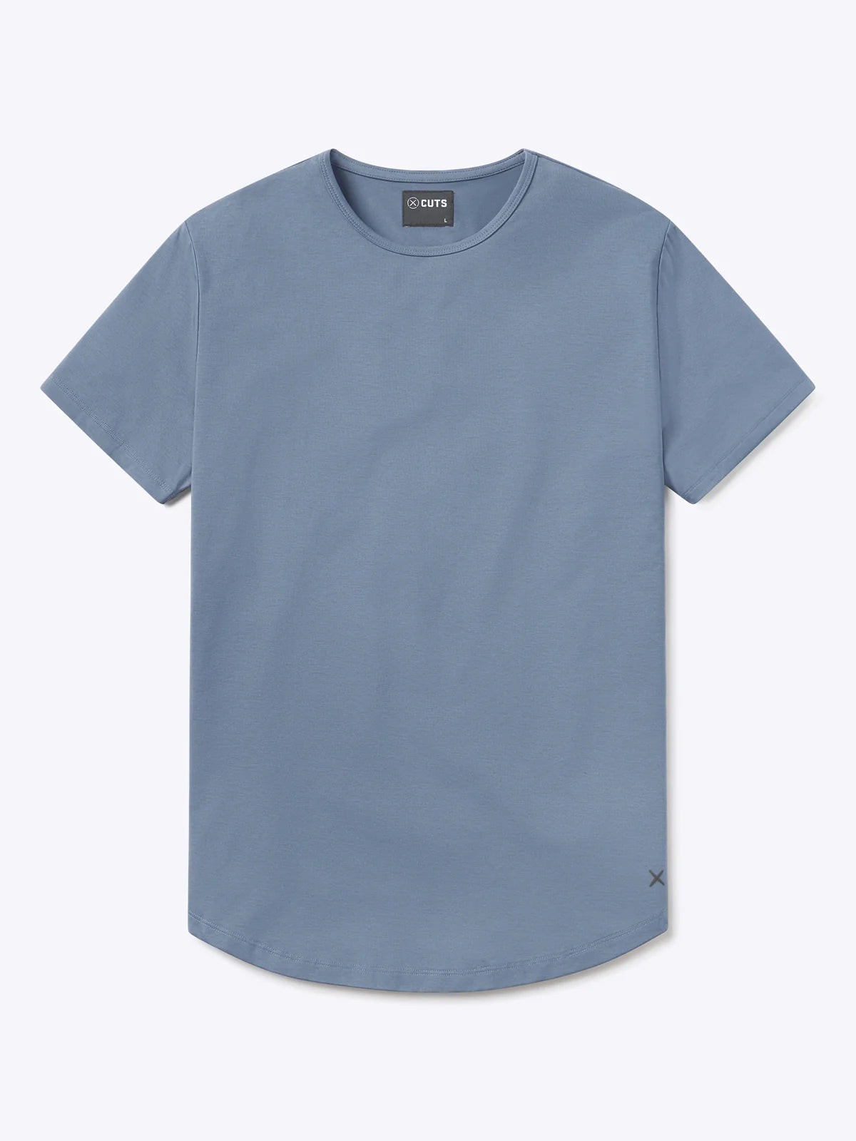 Cadet Blue AO Curve Hem Tee