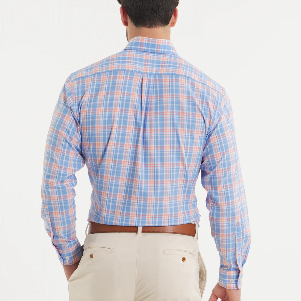 French Blue Plaid Button Down