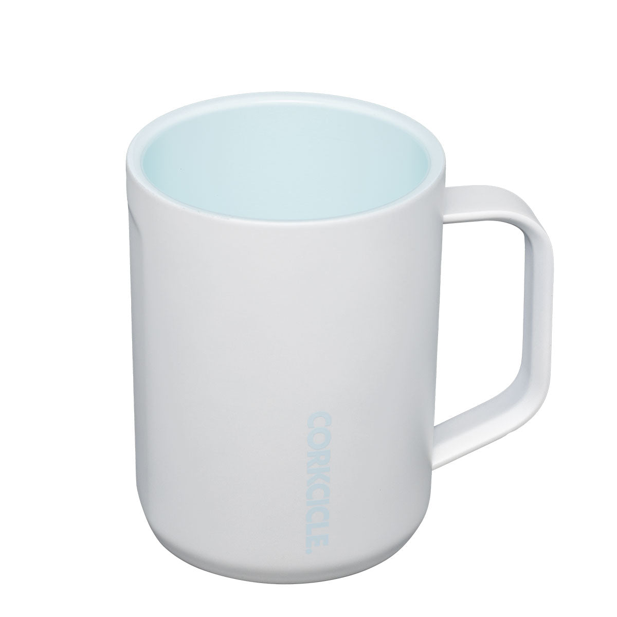 mug 16oz - white/powder blue