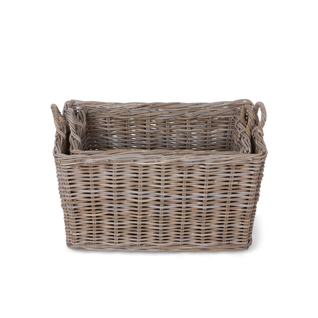 rattan rolling baskets