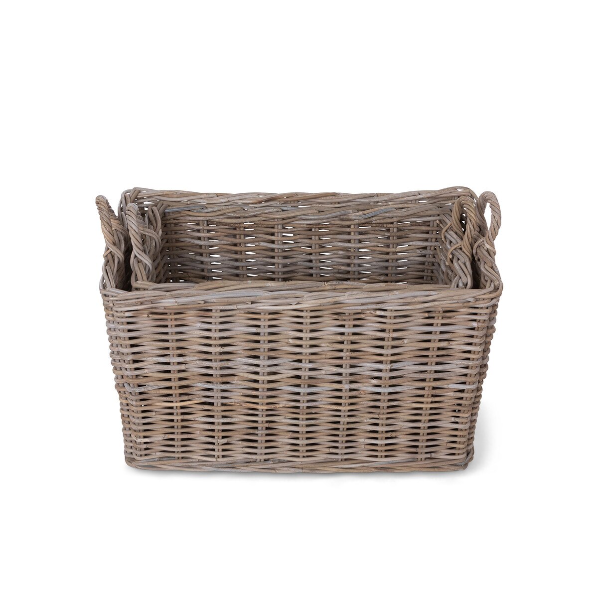 rattan rolling baskets