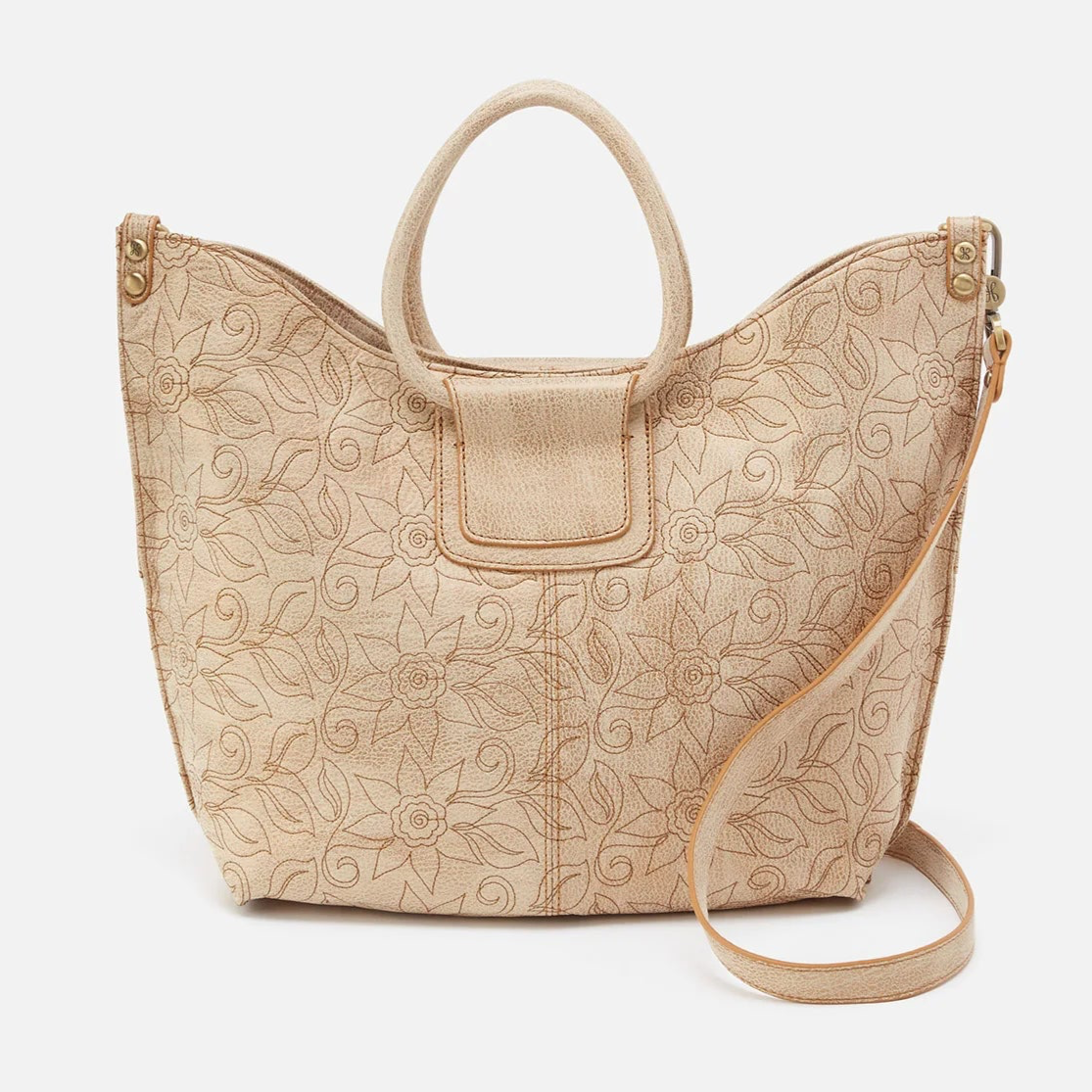 Shelia Embroidered Tote - Gold Leaf