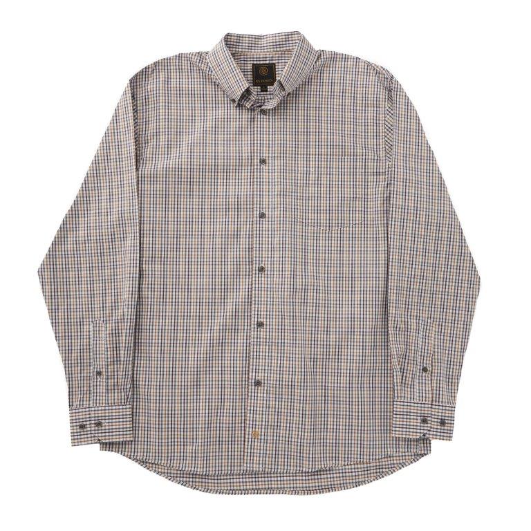 maple check button down