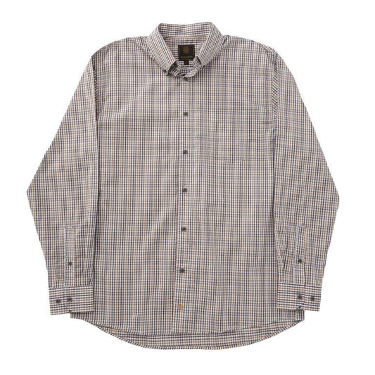 maple check button down