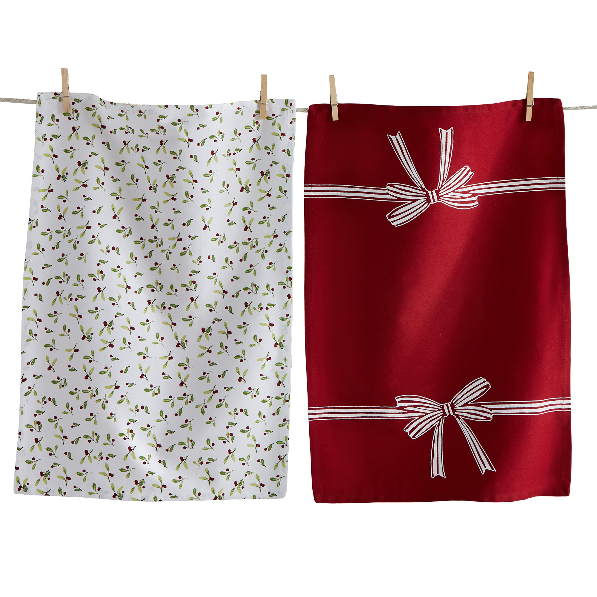 Winter Berries and Bow Towel Set
