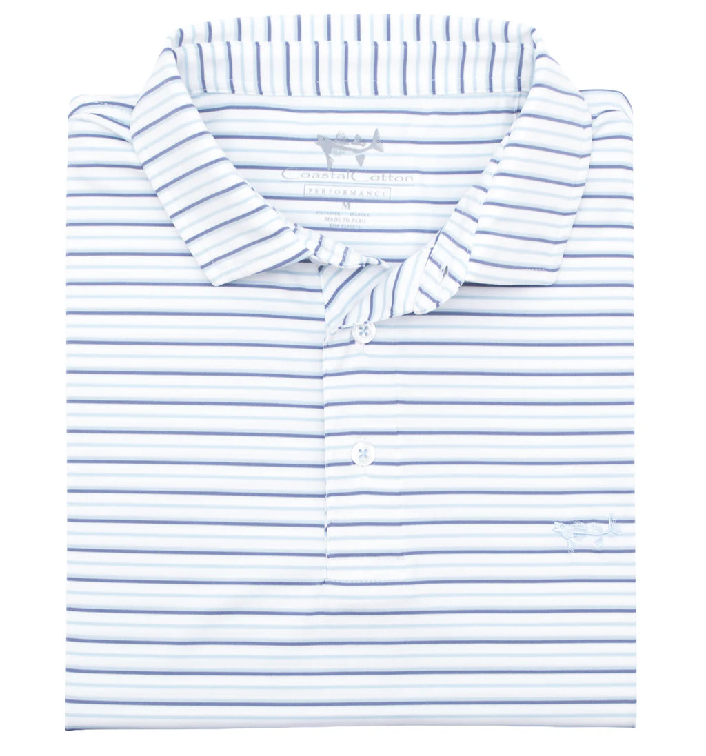 Blue Sky Stripe Polo