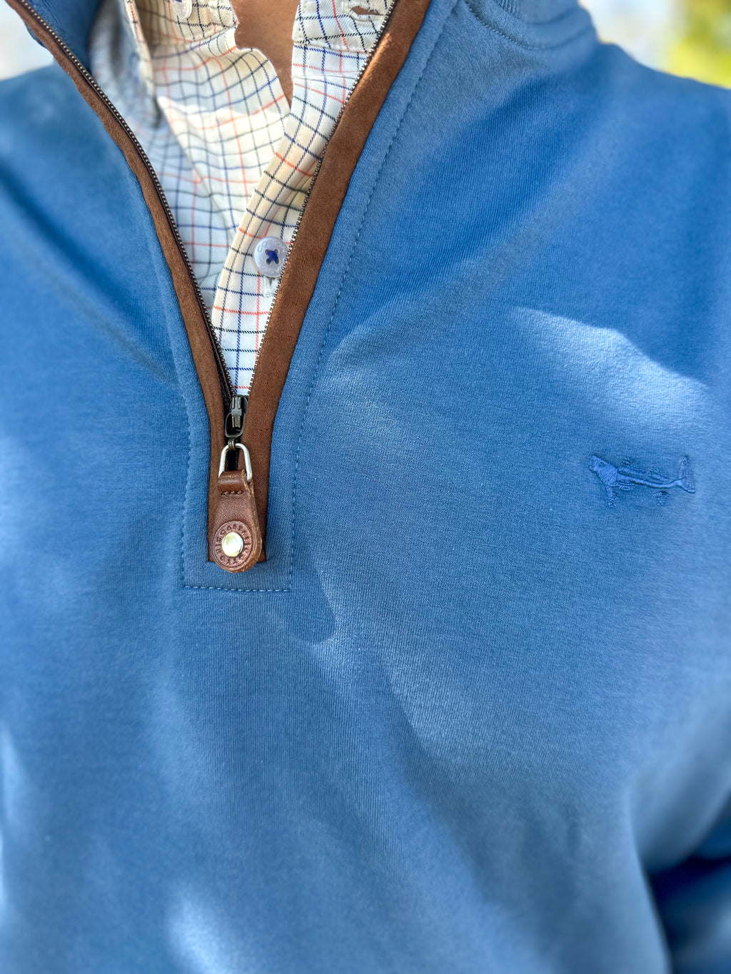 Teal Terry Quarterzip