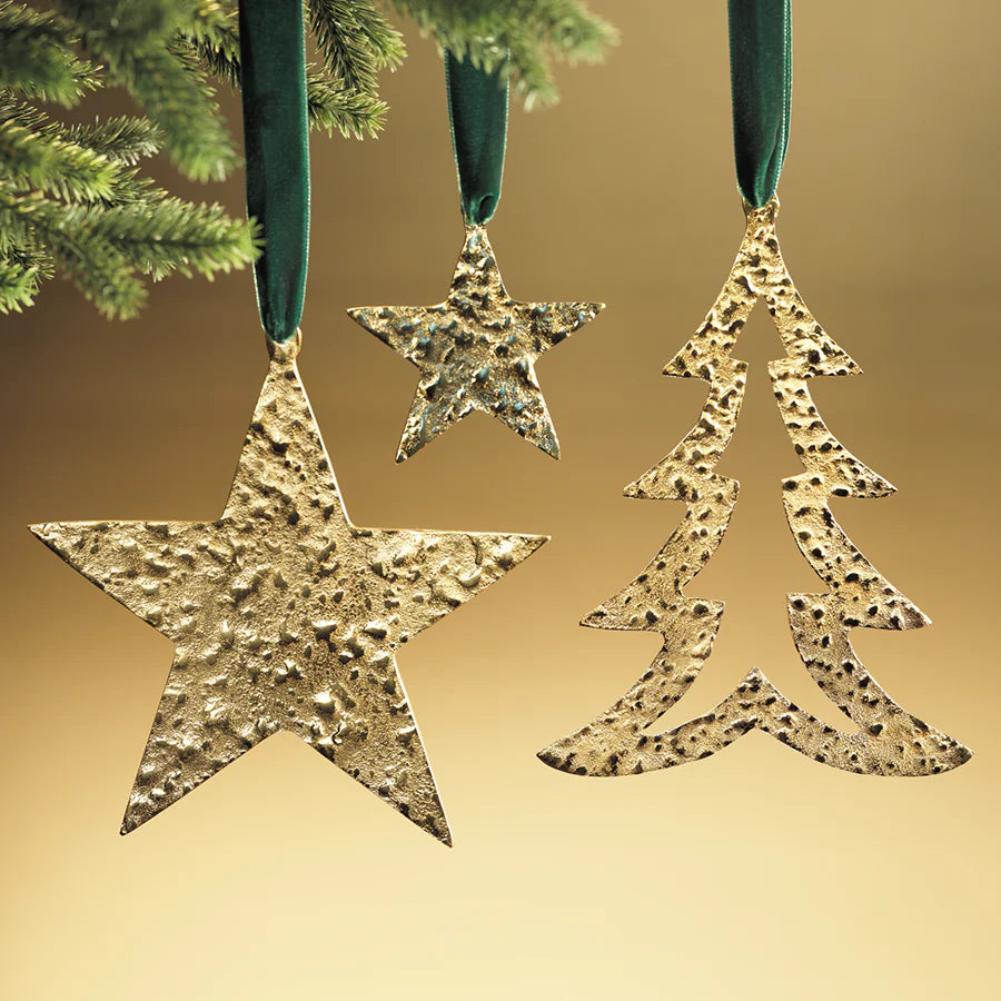 raw aluminum tree ornament