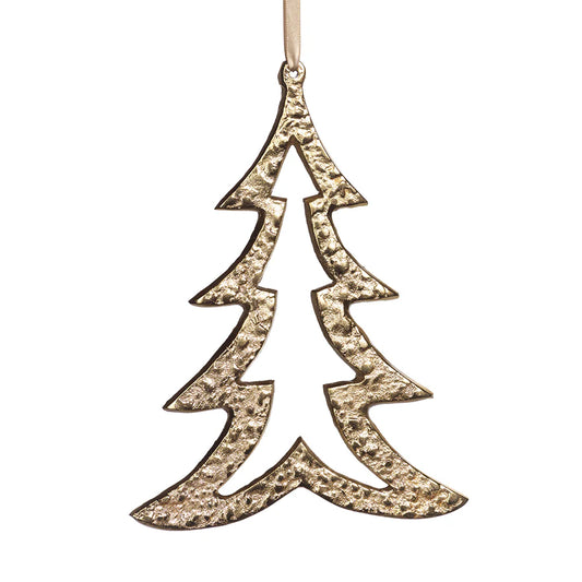 raw aluminum tree ornament
