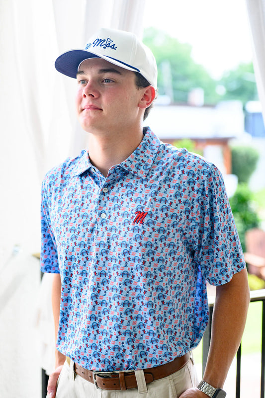 ole miss scrip m campus polo
