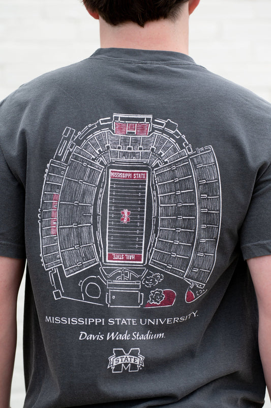 davis wade blue print tee