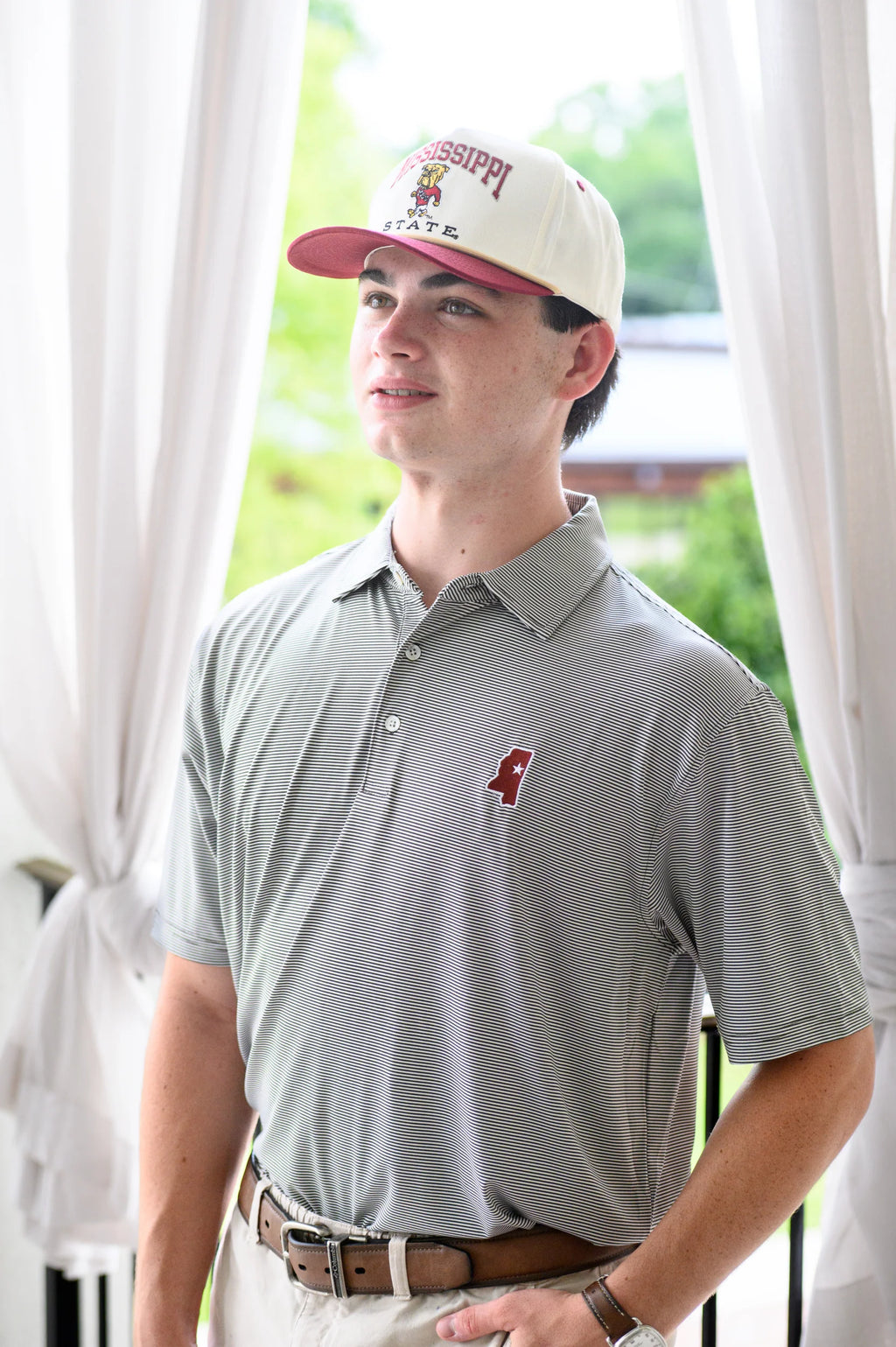 MS State Outline Polo