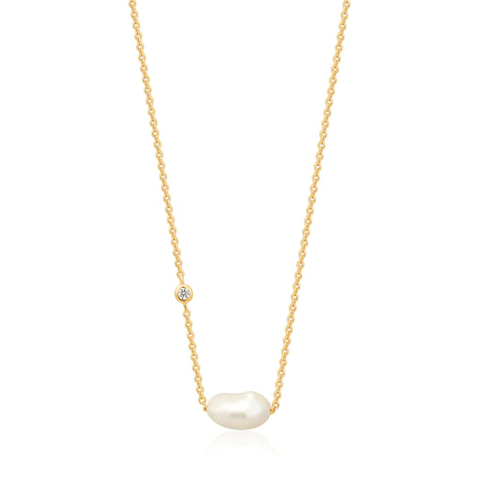 gold pearl necklace