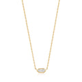 gold sparkle emblem necklace