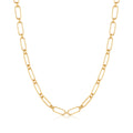 gold cable connect chunky chain necklace
