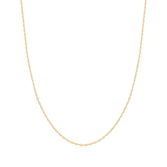 gold mini link charm chain necklace