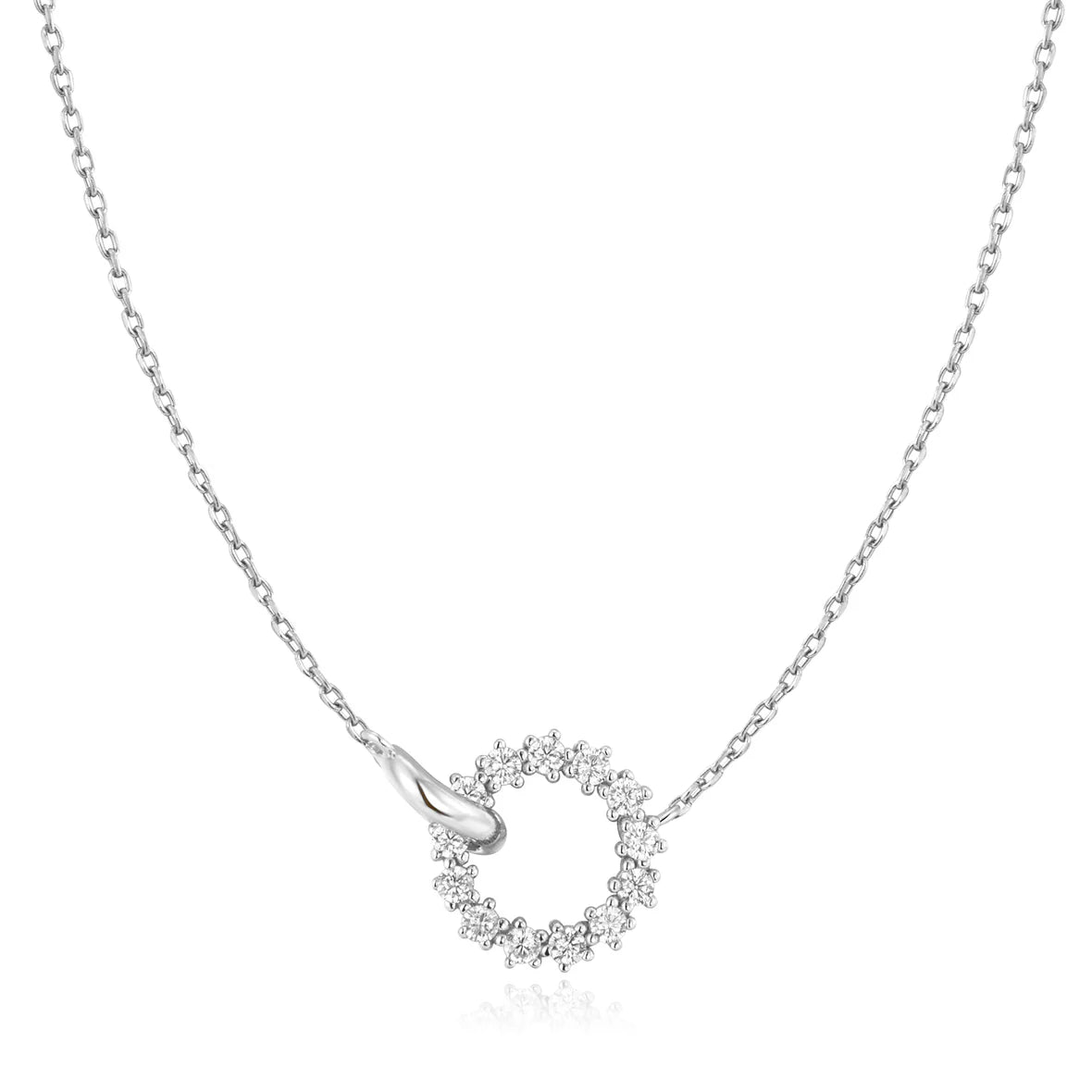 pave interlinked circles necklace