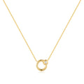 gold fresh water hoop necklace
