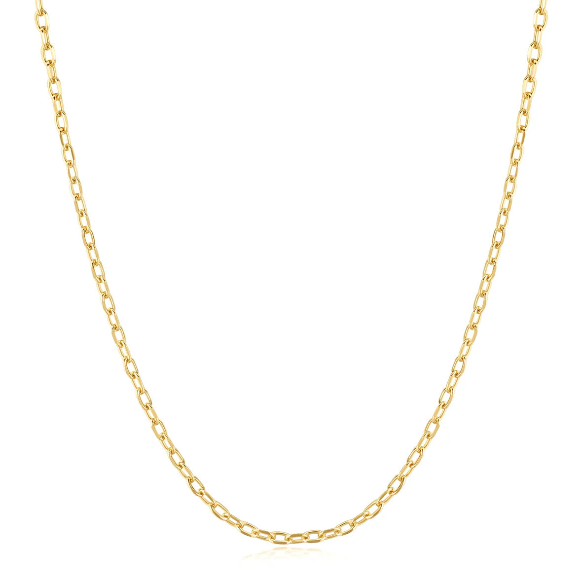 gold rectangle link chain necklace