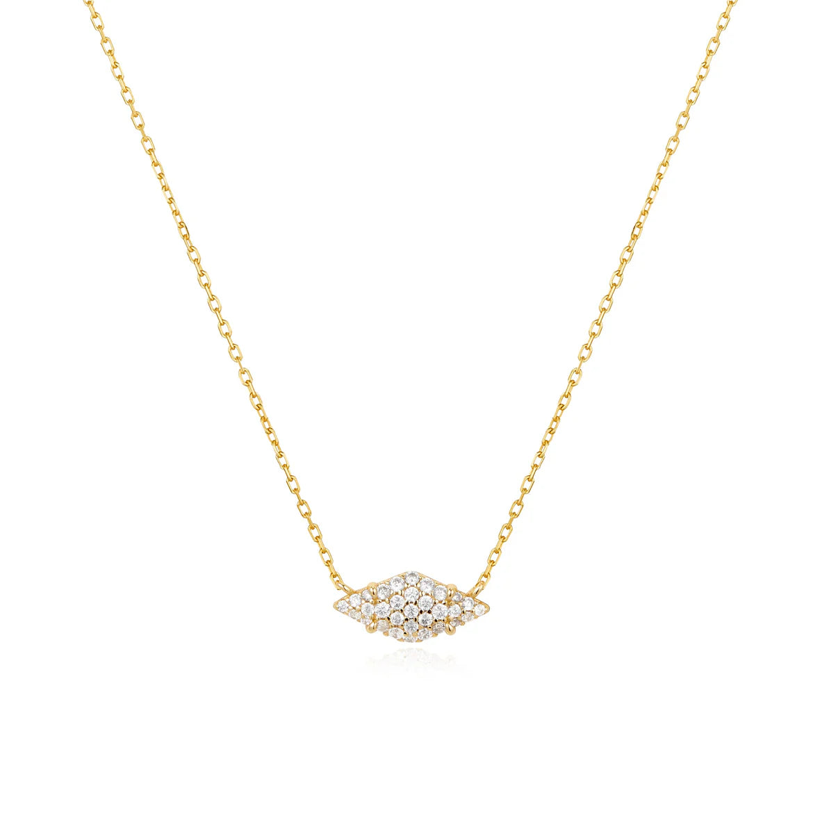 gold pave sparkle necklace