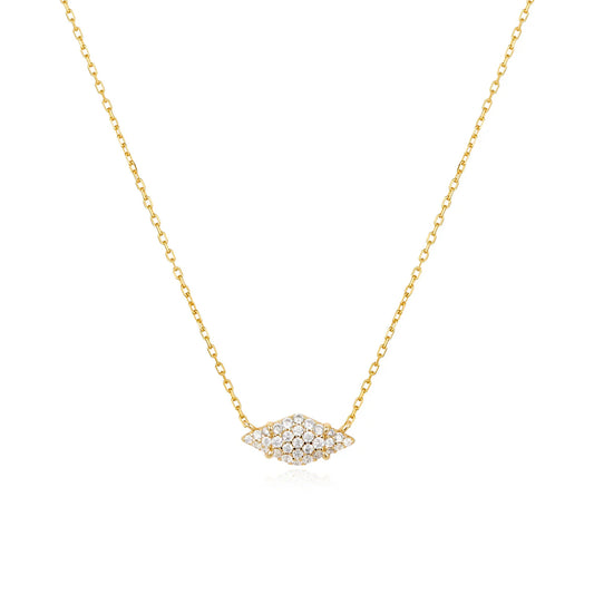 gold pave sparkle necklace